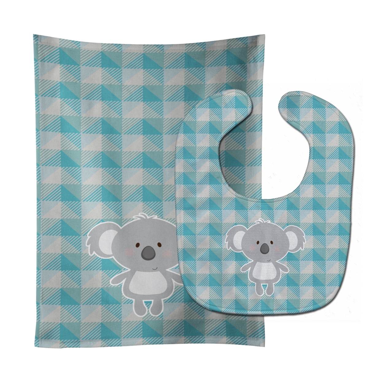 Bb7034stbu Koala Bear Baby Bib & Burp Cloth