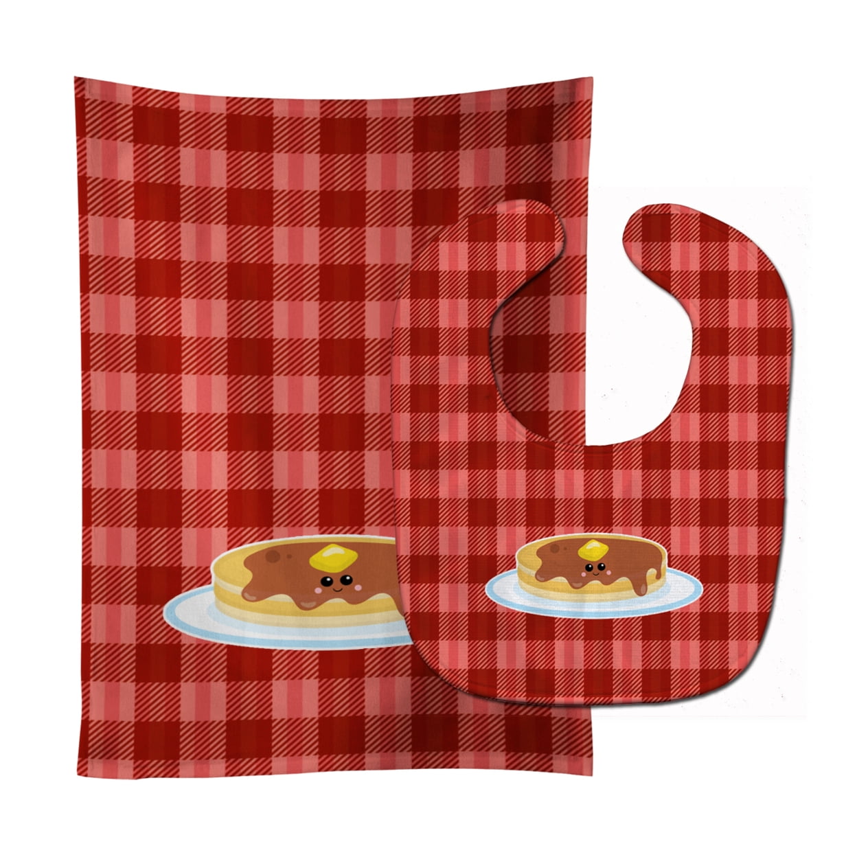 Bb7049stbu Pancake Face Baby Bib & Burp Cloth