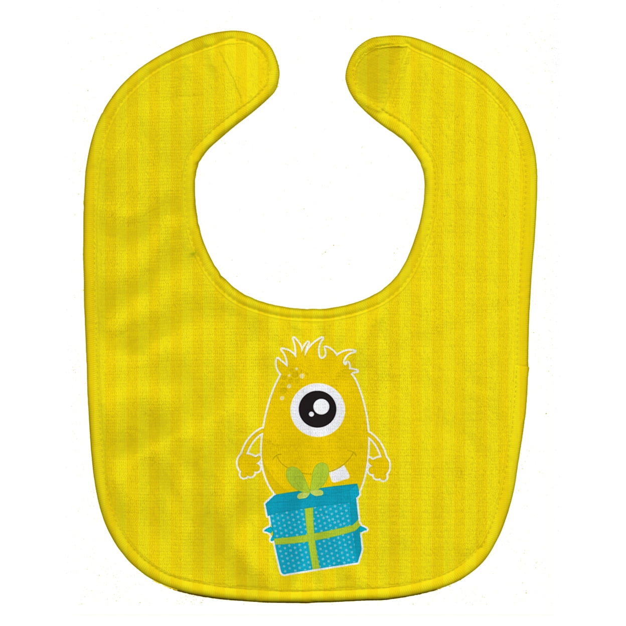BB9098BIB Birthday Monster With Present Baby Bib