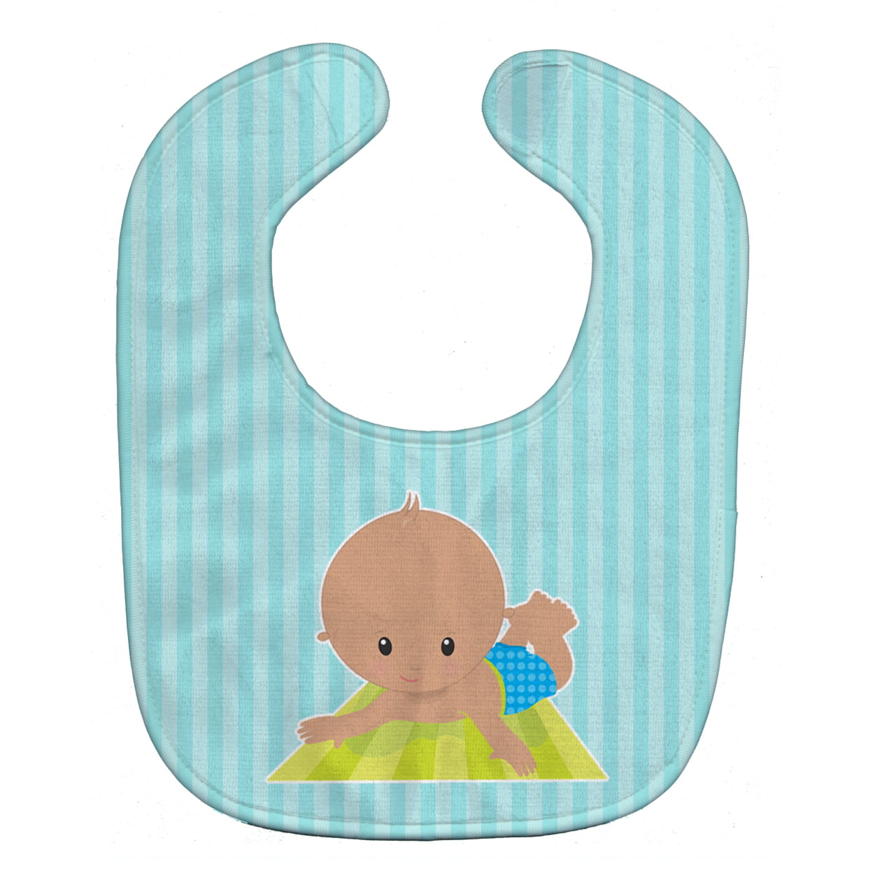 BB8654BIB Beach Baby Boy on Mat Baby Bib