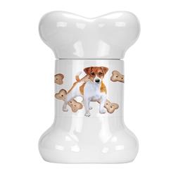 Ck2269bstj Jack Russell Terrier Bone Shaped Treat Jar