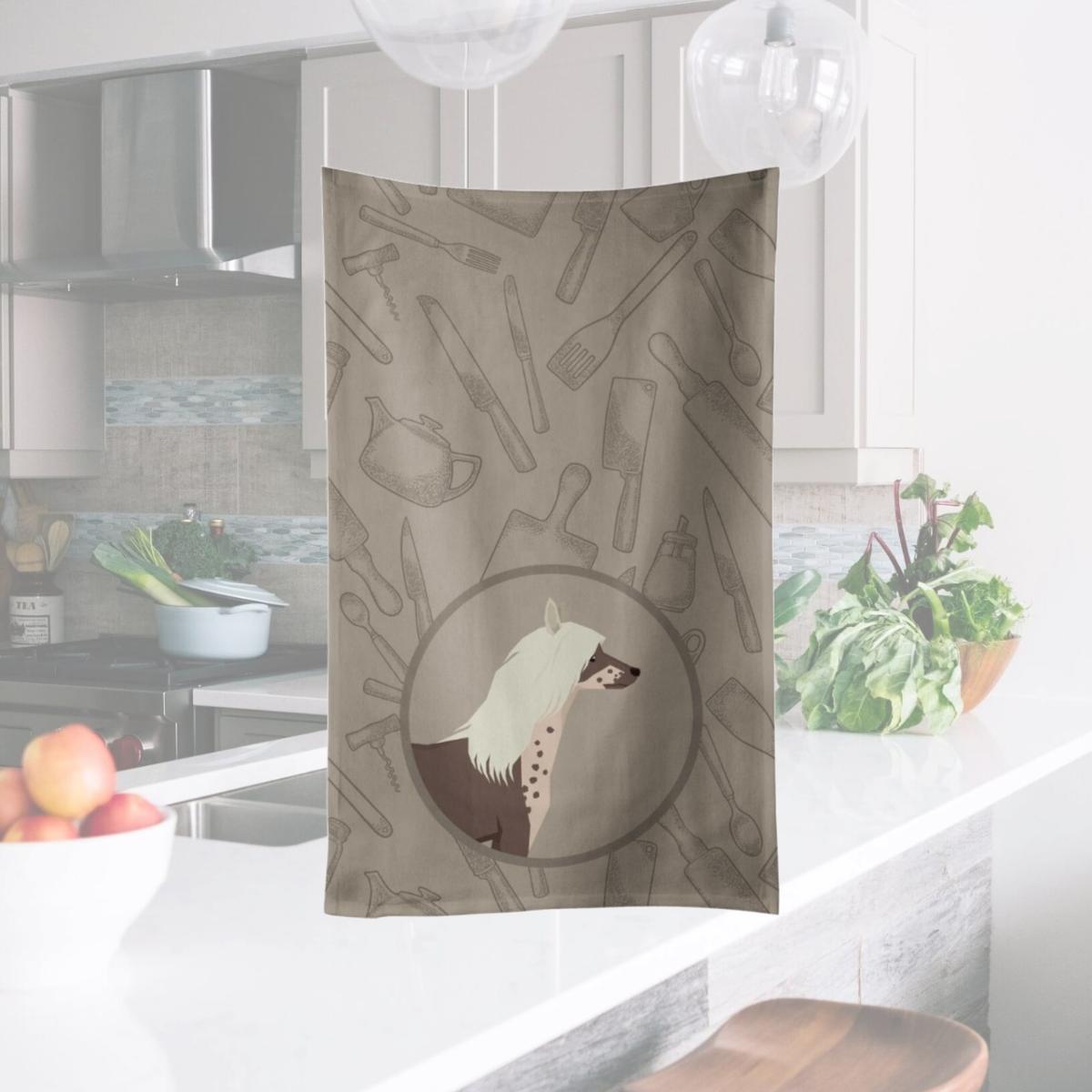 Picture of Carolines Treasures CK2178KTWL Chinese Crested in the Kitchen Kitchen Towel