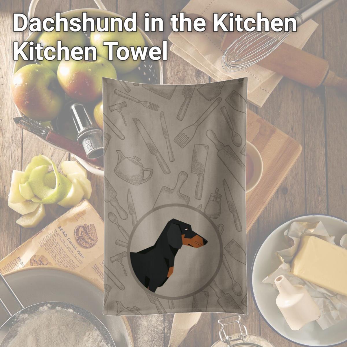Picture of Carolines Treasures CK2180KTWL Dachshund in the Kitchen Kitchen Towel