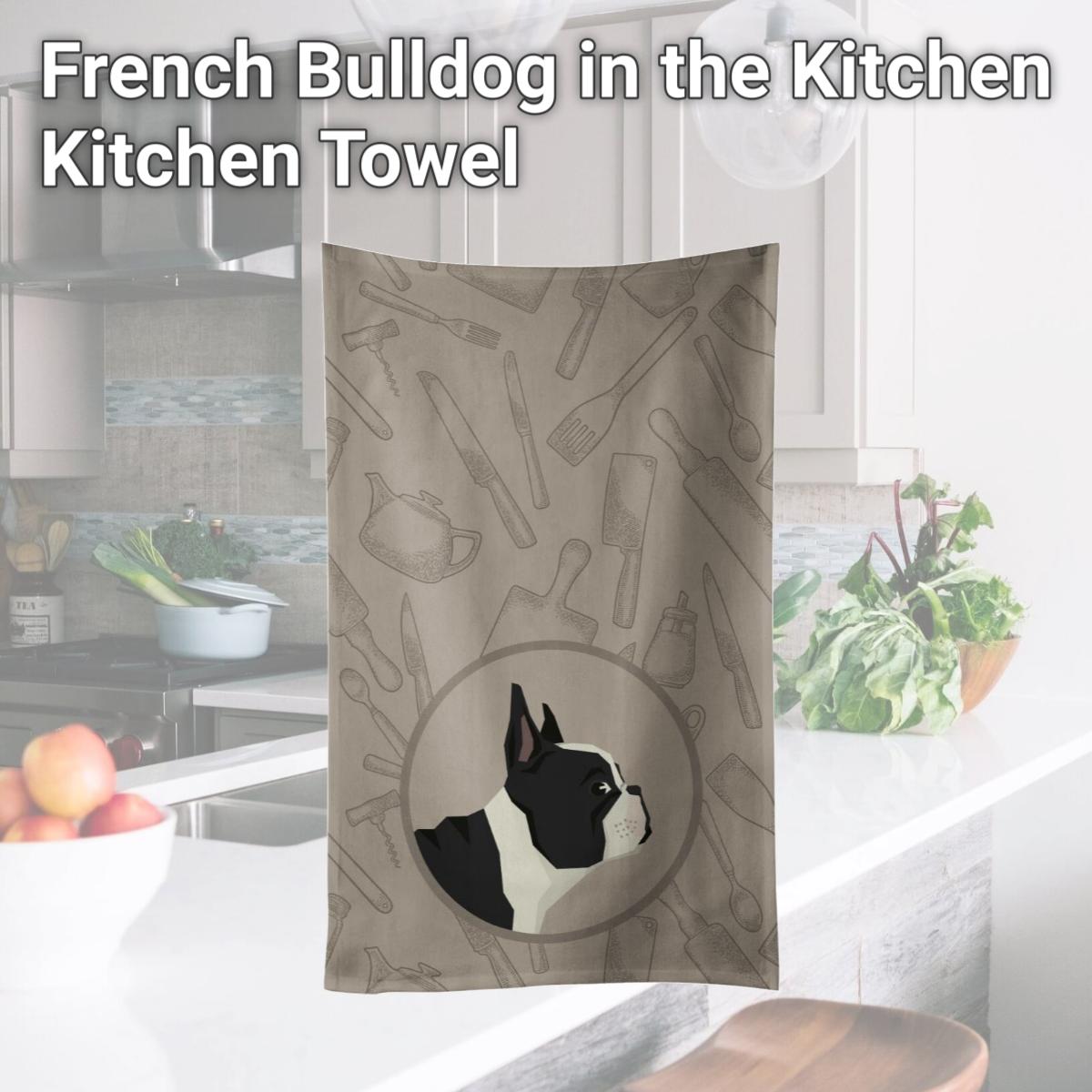Picture of Carolines Treasures CK2186KTWL French Bulldog in the Kitchen Kitchen Towel