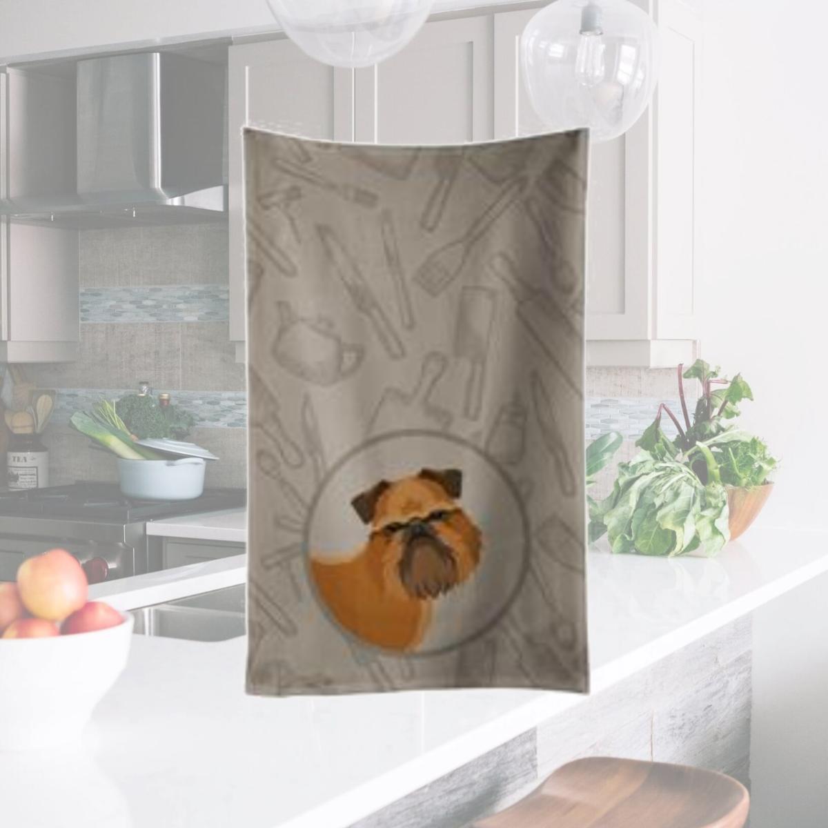 Picture of Carolines Treasures CK2191KTWL Brussels Griffon in the Kitchen Kitchen Towel
