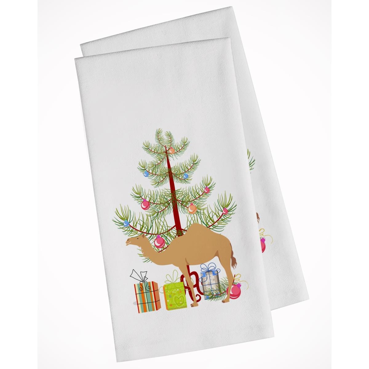 Bb9184wtkt Arabian Camel Dromedary Christmas White Kitchen Towel - Set Of 2