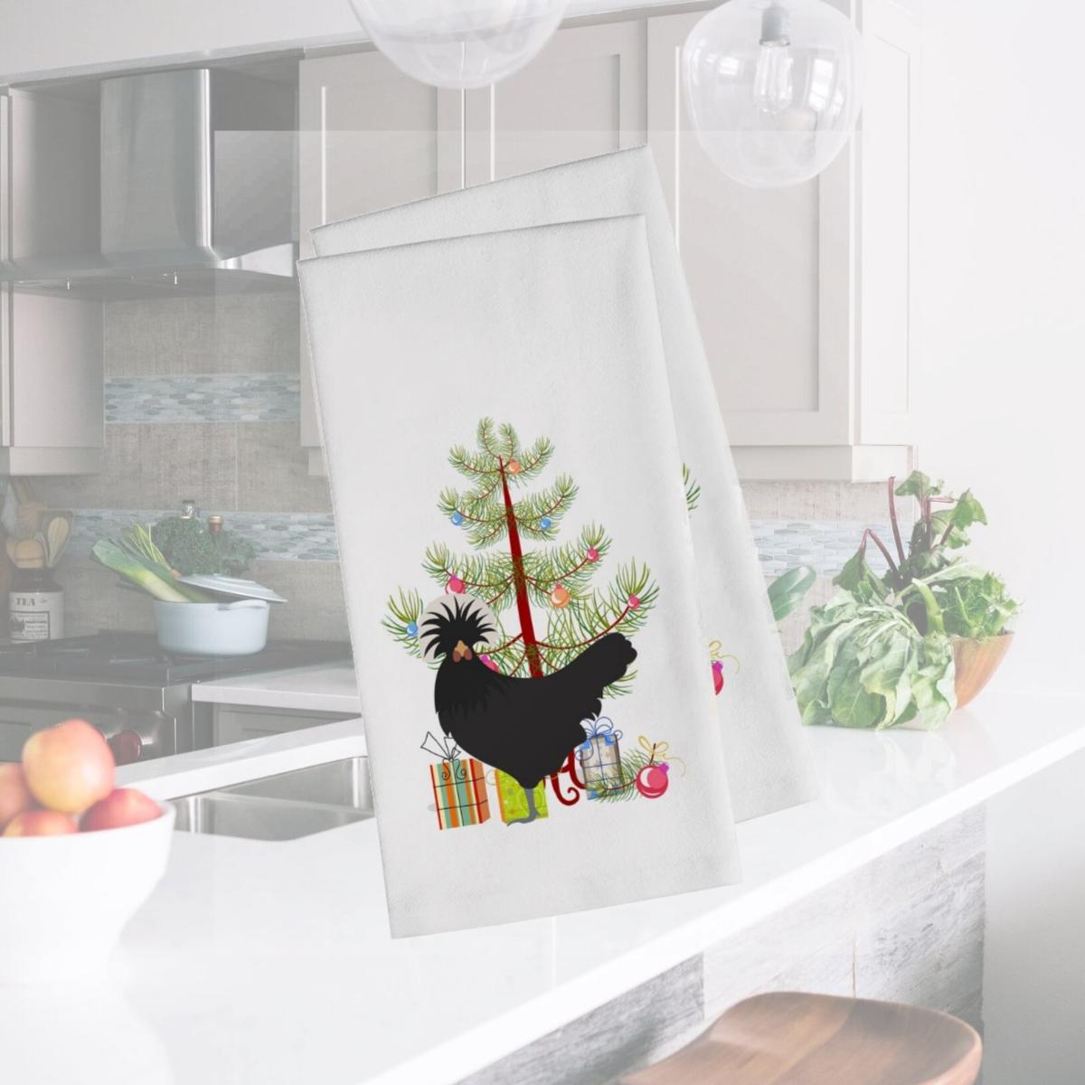 Picture of Carolines Treasures BB9201WTKT Polish Poland Chicken Christmas White Kitchen Towel - Set of 2