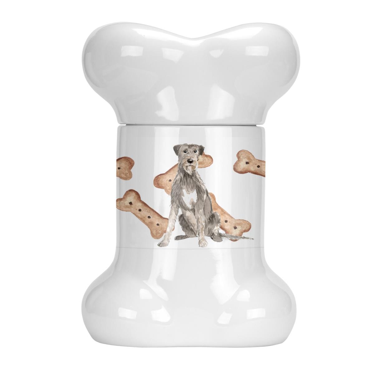 Ck2318bstj Irish Wolfhound Bone Shaped Treat Jar