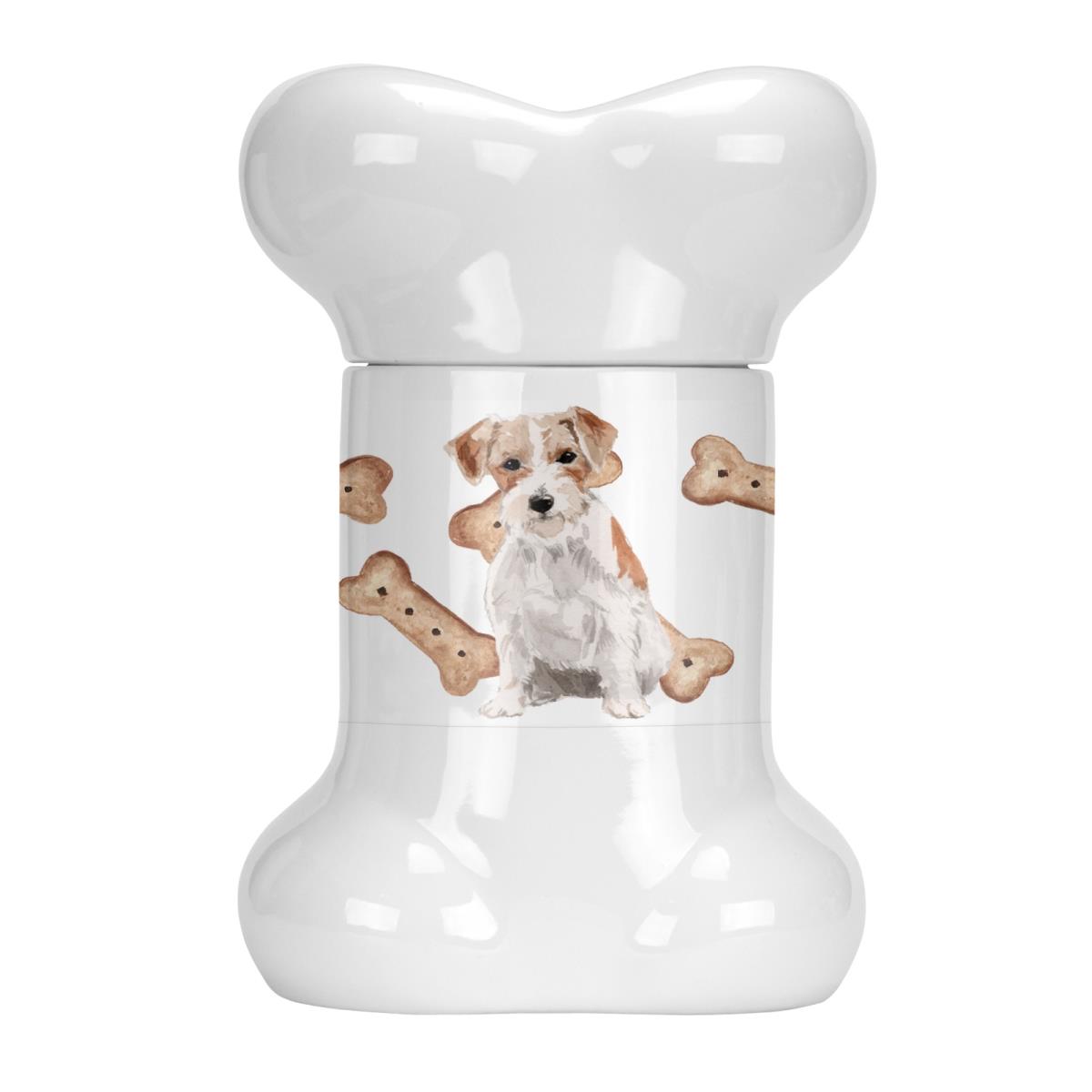Ck2366bstj Jack Russell Terrier Bone Shaped Treat Jar