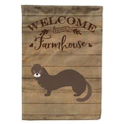 CK6812CHF Russian or European Mink Welcome Canvas House Flag - 28 x 0.01 x 40 in.