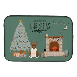 UPC 780257000076 product image for 14 x 21 in. Brindle Bull Terrier Christmas Everyone Dish Drying Mat | upcitemdb.com