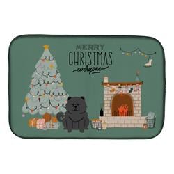 UPC 780257000083 product image for 14 x 21 in. Black Chow Chow Christmas Everyone Dish Drying Mat | upcitemdb.com