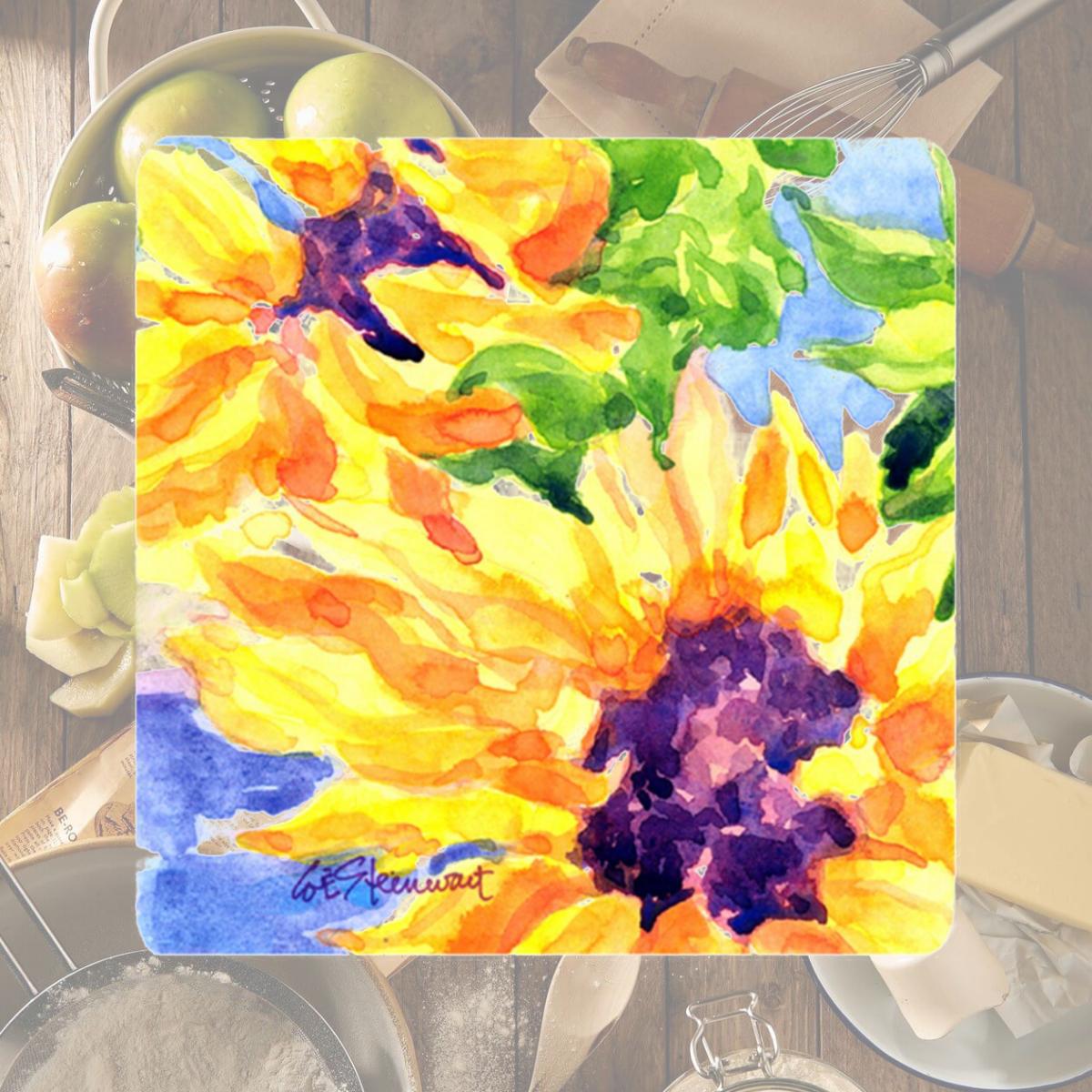 Picture of Carolines Treasures 6132FC Flower - Sunflower Foam Coasters - Set 4