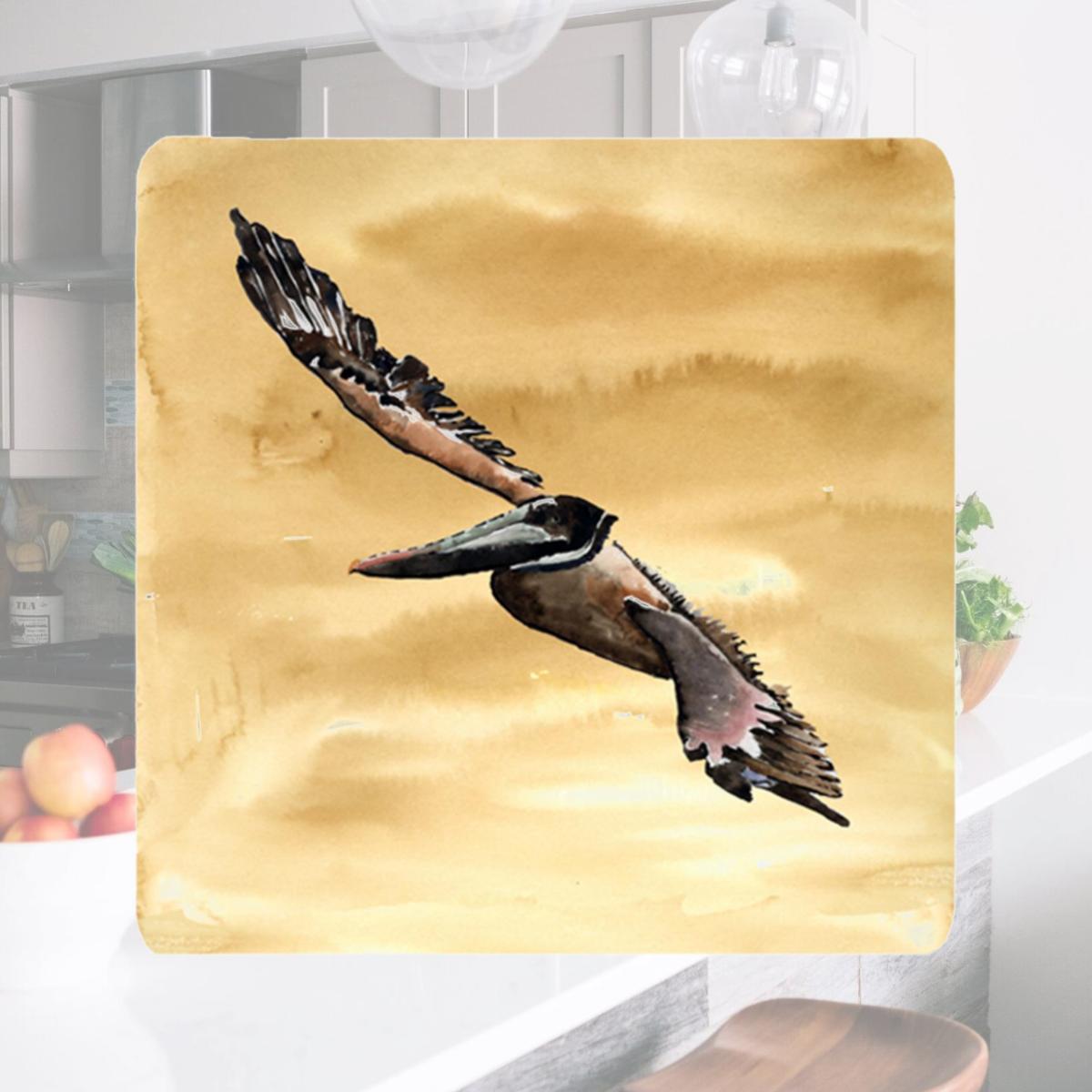 Picture of Carolines Treasures 8157FC Bird - Pelican Foam Coasters - Set 4
