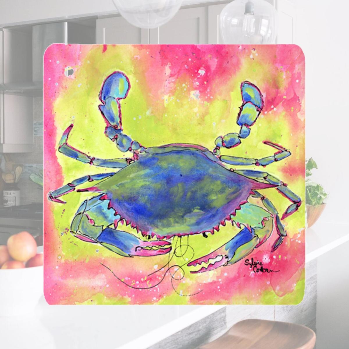 Picture of Carolines Treasures 8343FC Crab Foam Coasters - Set 4