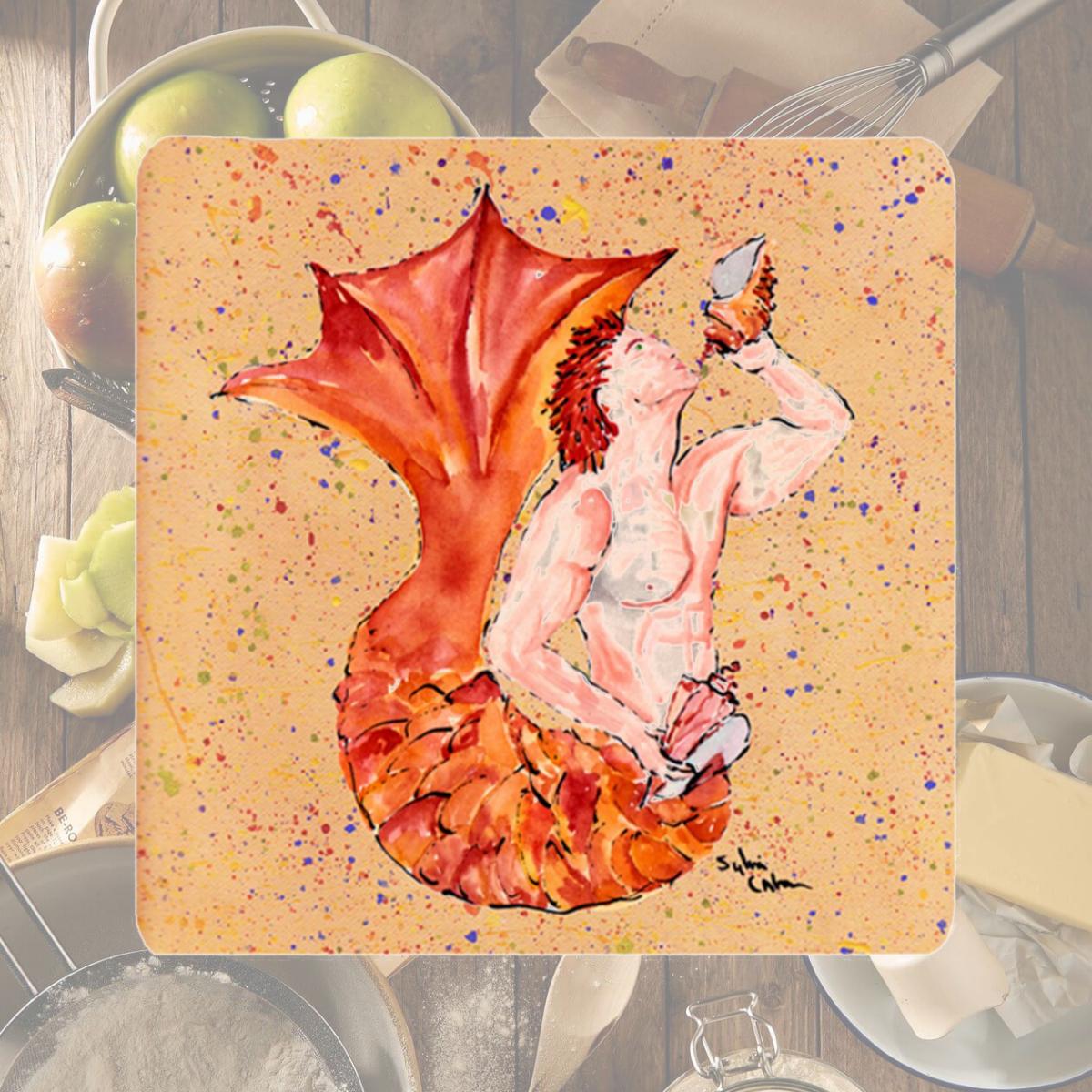 Picture of Carolines Treasures 8346FC Merman Foam Coasters - Set 4