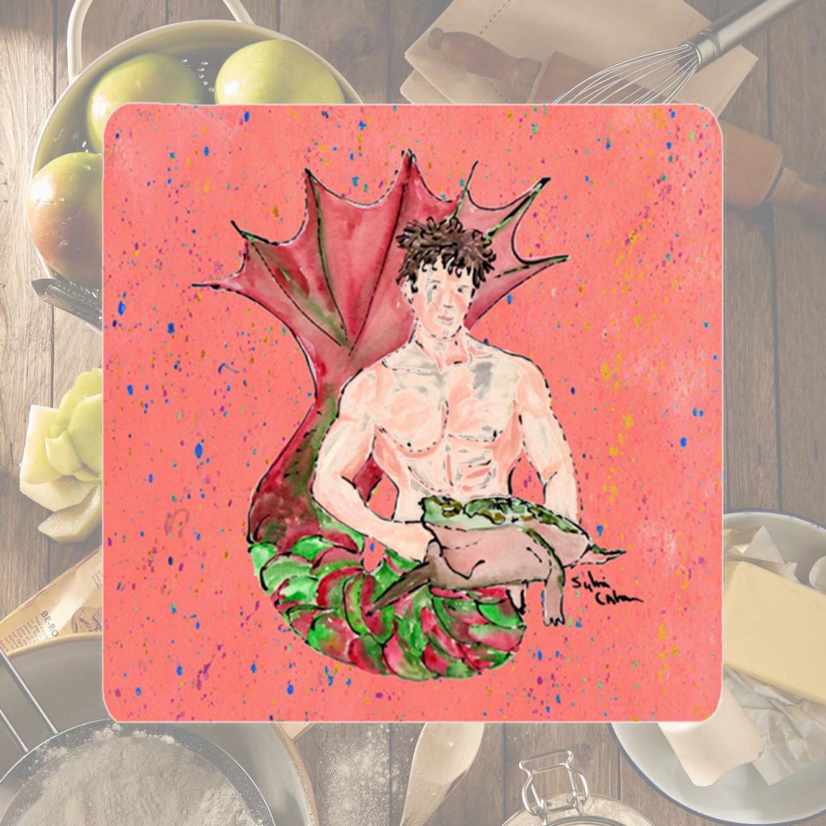 Picture of Carolines Treasures 8348FC Merman Foam Coasters - Set 4