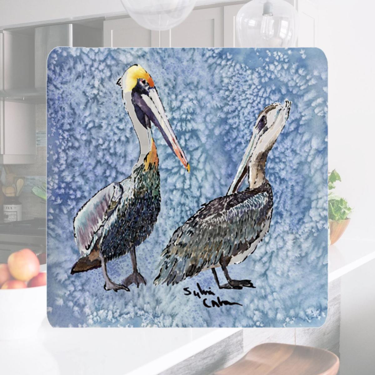 Picture of Carolines Treasures 8409FC Bird - Pelican Foam Coasters - Set 4