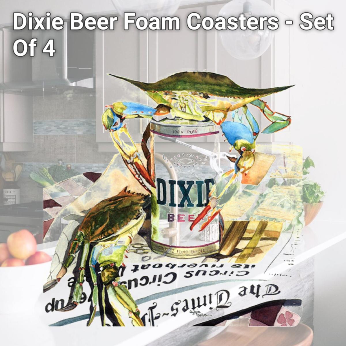 Picture of Carolines Treasures 1015FC Dixie Beer Foam Coasters - Set Of 4