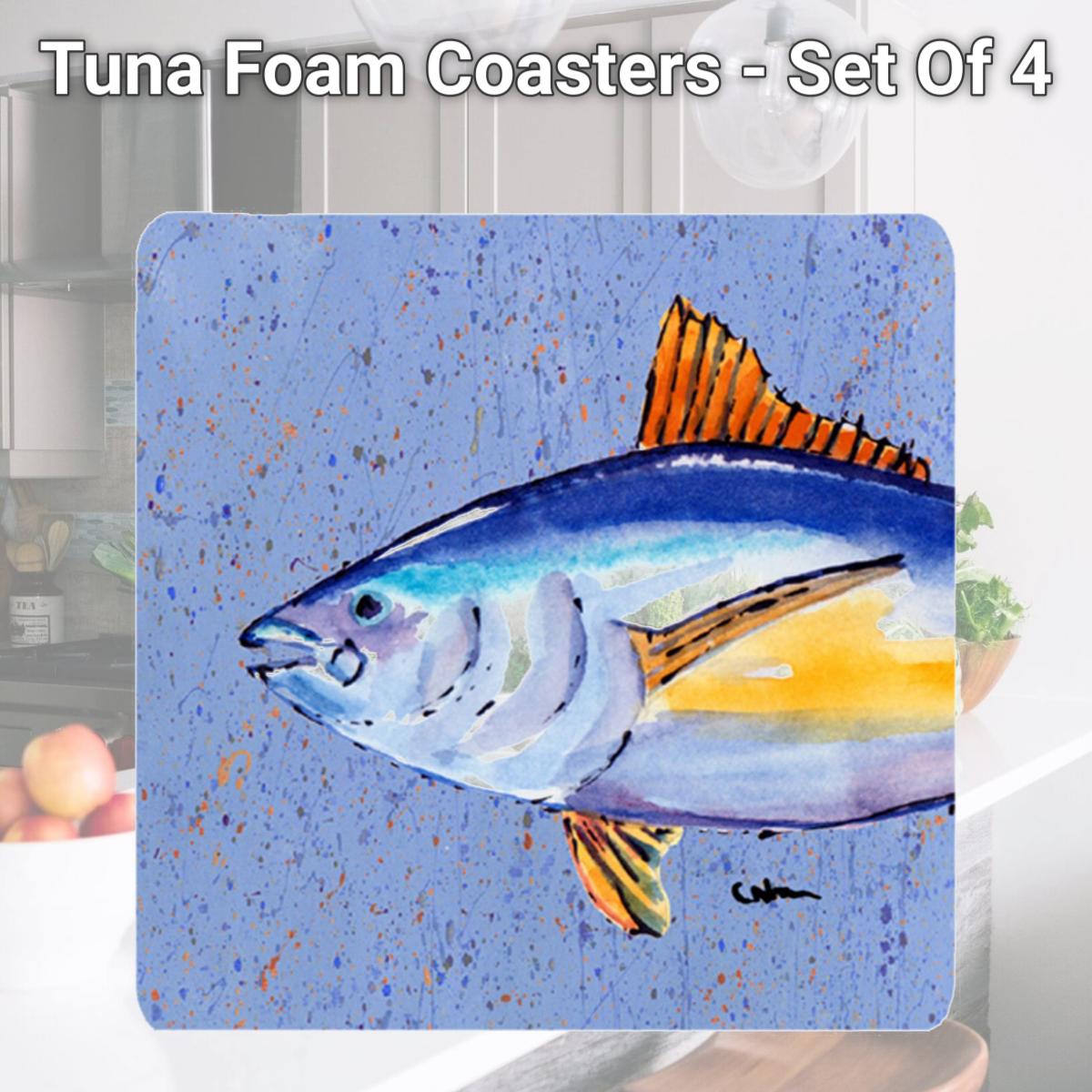 Picture of Carolines Treasures 8535FC Tuna Foam Coasters - Set Of 4