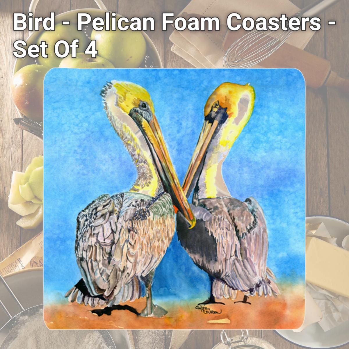 Picture of Carolines Treasures 8539FC Bird - Pelican Foam Coasters - Set Of 4