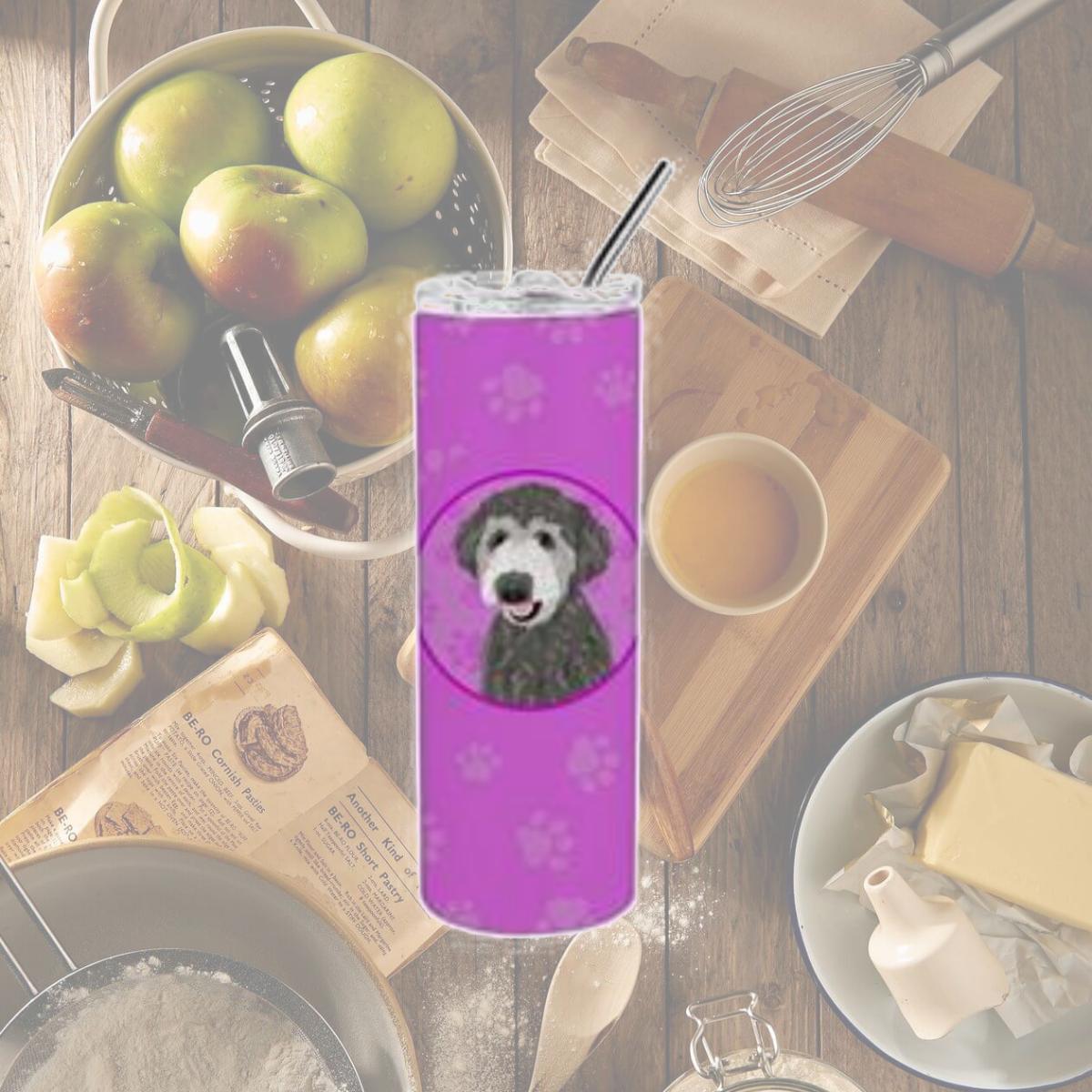 Picture of Carolines Treasures WDK1298TBL20 8.25 x 3 in. Unisex Doodle Silver No.2 Stainless Steel 20 oz Skinny Tumbler, Pink