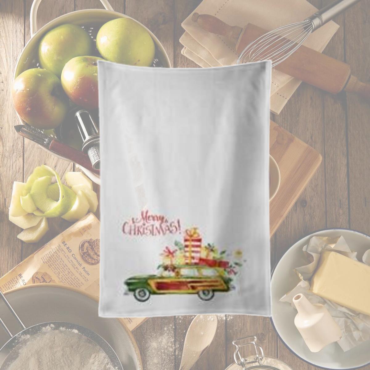 Picture of Carolines Treasures CK2442WTKT 28 x 19 in. Unisex Merry Christmas Beagle White Dish Towels Kitchen Towel - Set of 2