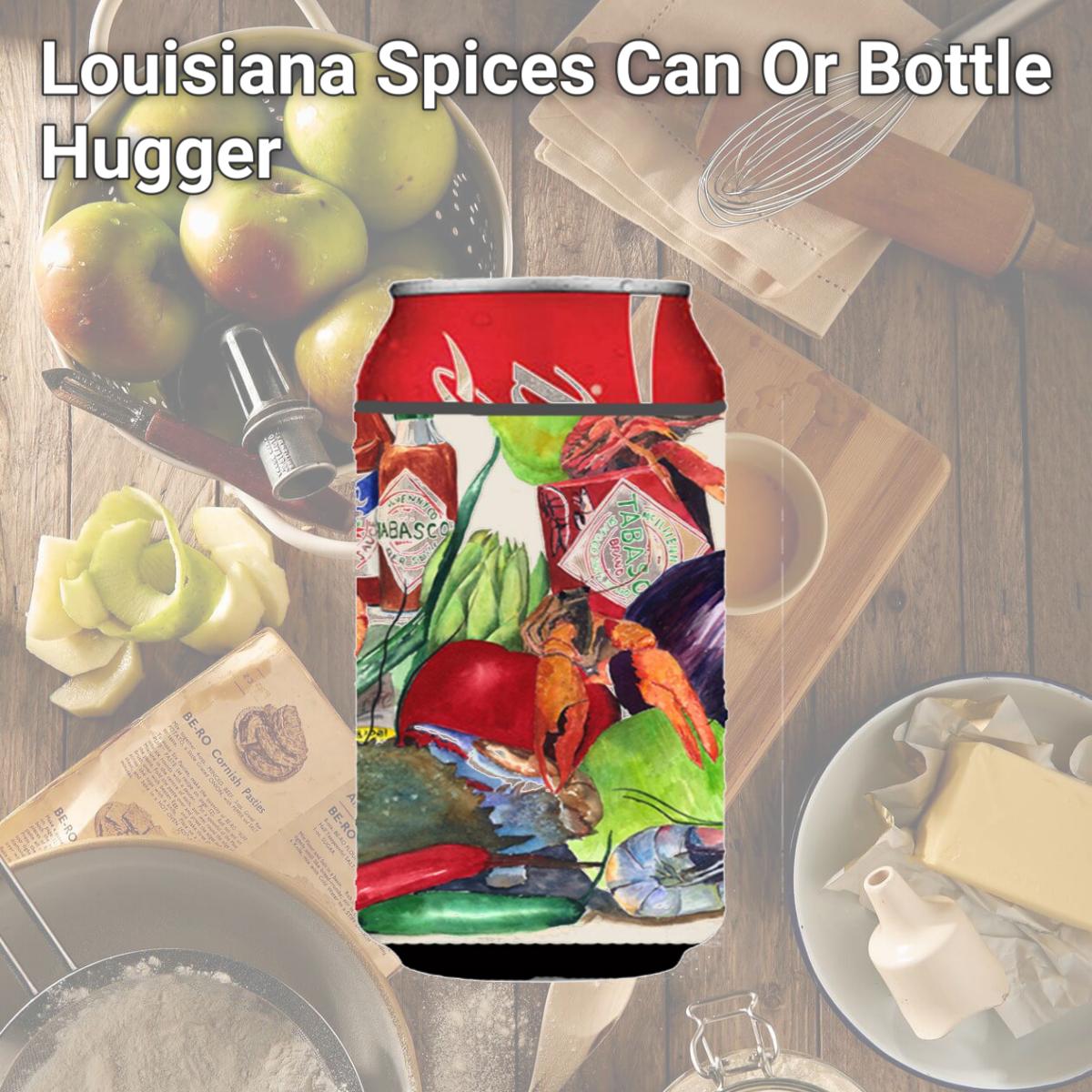 Picture of Carolines Treasures 8540-1CC Louisiana Spices Can Or Bottle  Hugger