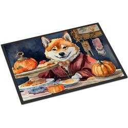 UPC 780257166031 product image for 18 x 27 in. Unisex Shiba Inu Fall Kitchen Pumpkins Doormat | upcitemdb.com