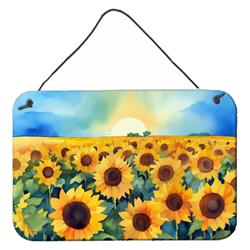 UPC 780257272374 product image for 12 x 8 in. Unisex Kansas Sunflowers in Watercolor Wall or Door Hanging Prints | upcitemdb.com