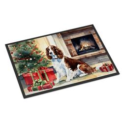0.15 x 24 x 36 in. Unisex Welsh Springer Spaniel Cozy Christmas Doormat