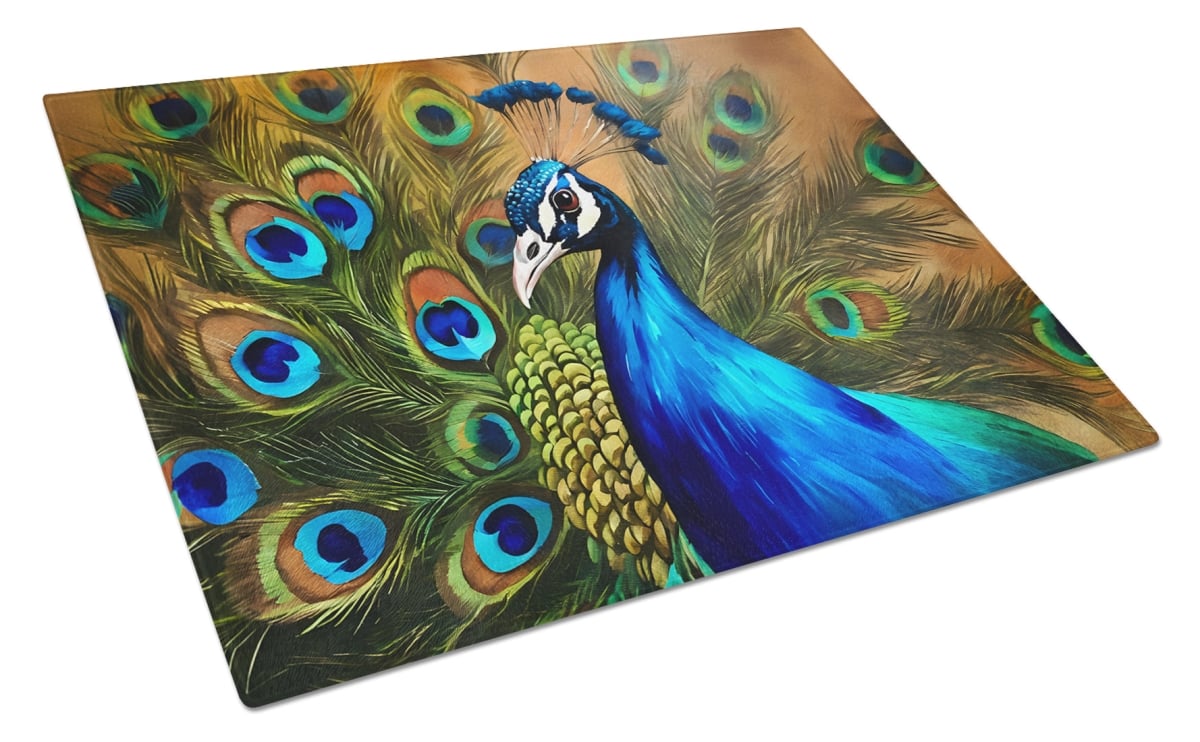 UPC 194030883983 product image for DAC3255LCB 15 x 12 in. Peacock Glass Cutting Board | upcitemdb.com