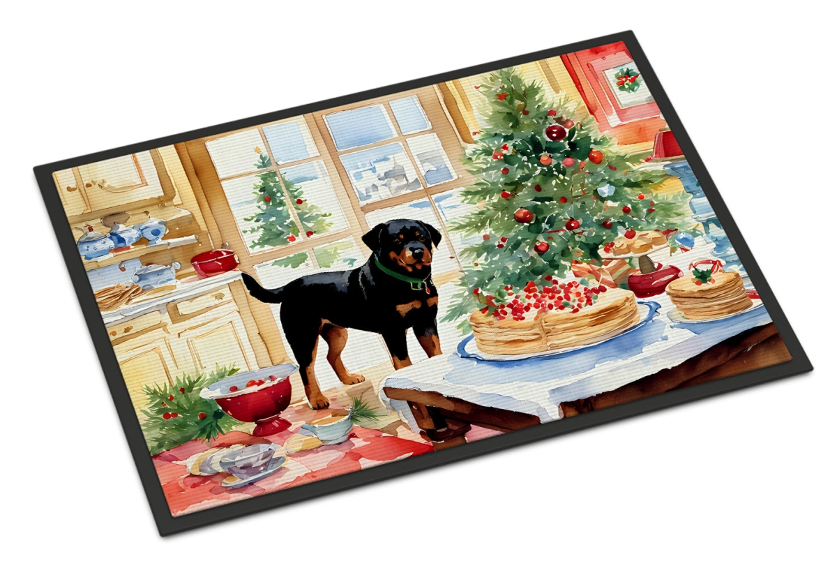 UPC 194030899038 product image for DAC3876MAT 18 x 27 in.  Rottweiler Christmas Cookies Doormat | upcitemdb.com