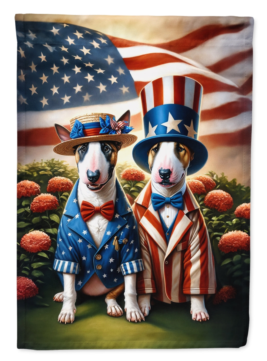 UPC 194030920237 product image for DAC4205GF 15.5 x 11.25 in. All American Bull Terrier Polyester Fabric Garden Fla | upcitemdb.com