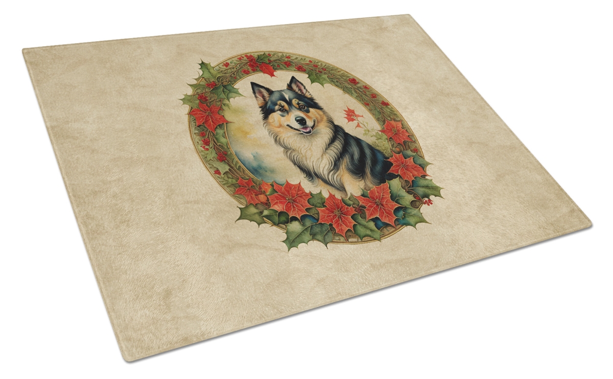 UPC 194030876206 product image for DAC2363LCB 15 x 12 in. Unisex Finnish Lapphund Christmas Flowers Glass Cutting B | upcitemdb.com