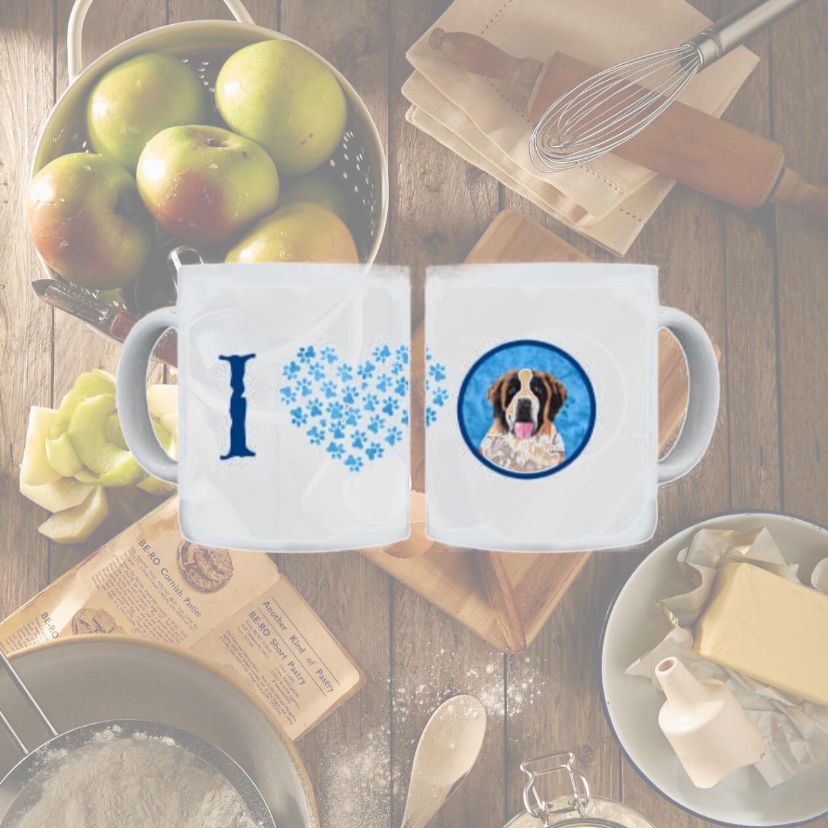 Picture of Carolines Treasures SC9129BU-CM15 Saint Bernard Microwavable Ceramic Coffee Mug- 15 oz.