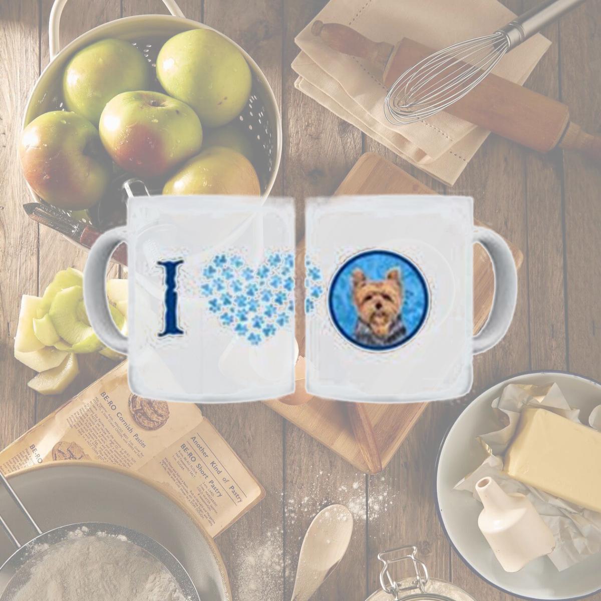 Picture of Carolines Treasures SC9123BU-CM15 15 oz. Yorkie Dishwasher Safe Microwavable Ceramic Coffee Mug