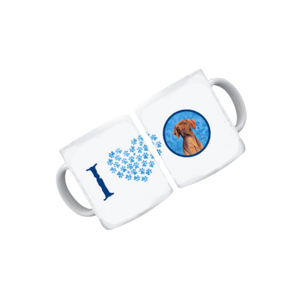 Picture of Carolines Treasures SC9132BU-CM15 15 oz. Vizsla Dishwasher Safe Microwavable Ceramic Coffee Mug