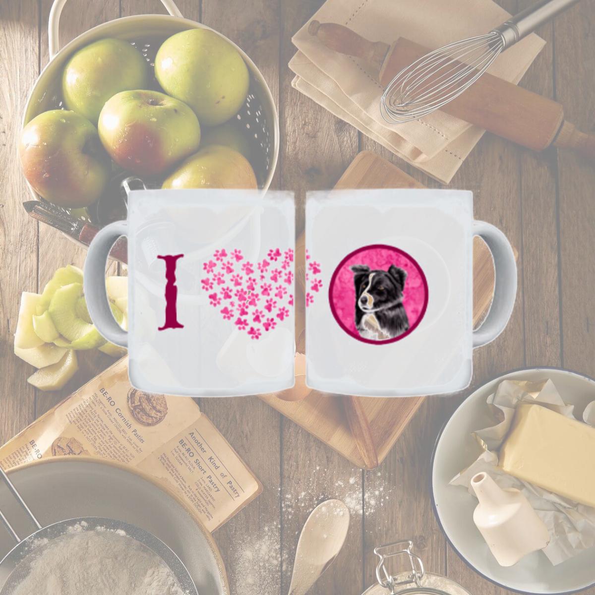 Picture of Carolines Treasures SC9138PK-CM15 15 oz. Border Collie Dishwasher Safe Microwavable Ceramic Coffee Mug