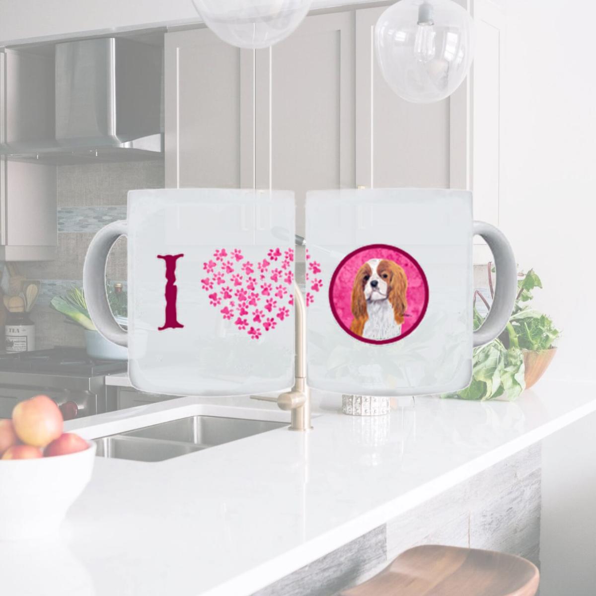 Picture of Carolines Treasures SC9118PK-CM15 15 oz. Cavalier Spaniel Dishwasher Safe Microwavable Ceramic Coffee Mug