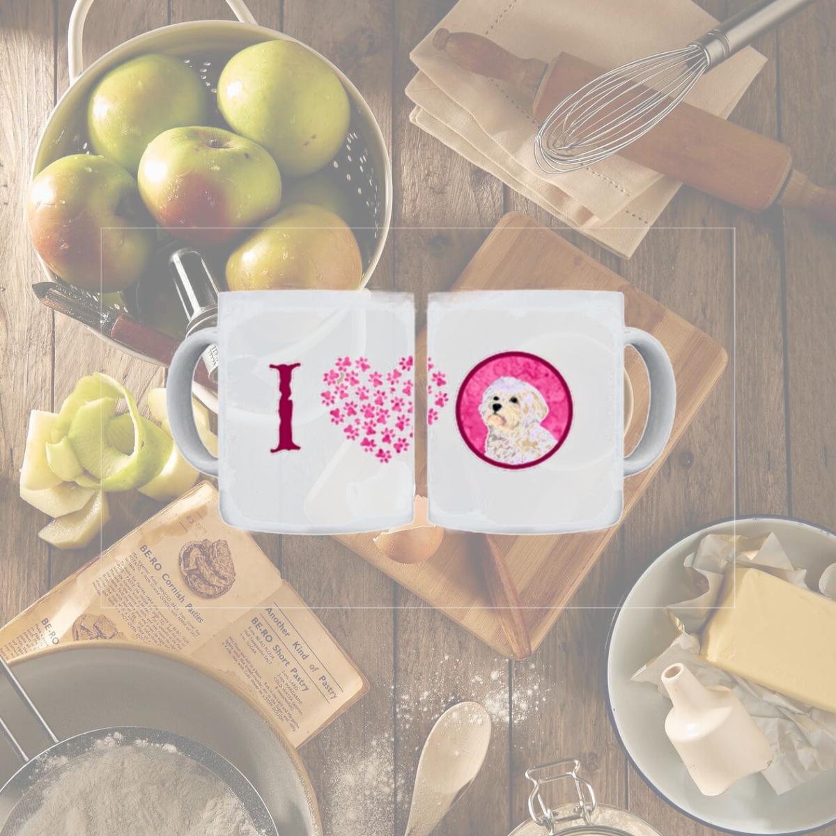 Picture of Carolines Treasures SS4757-PK-CM15 15 oz. Maltese Dishwasher Safe Microwavable Ceramic Coffee Mug