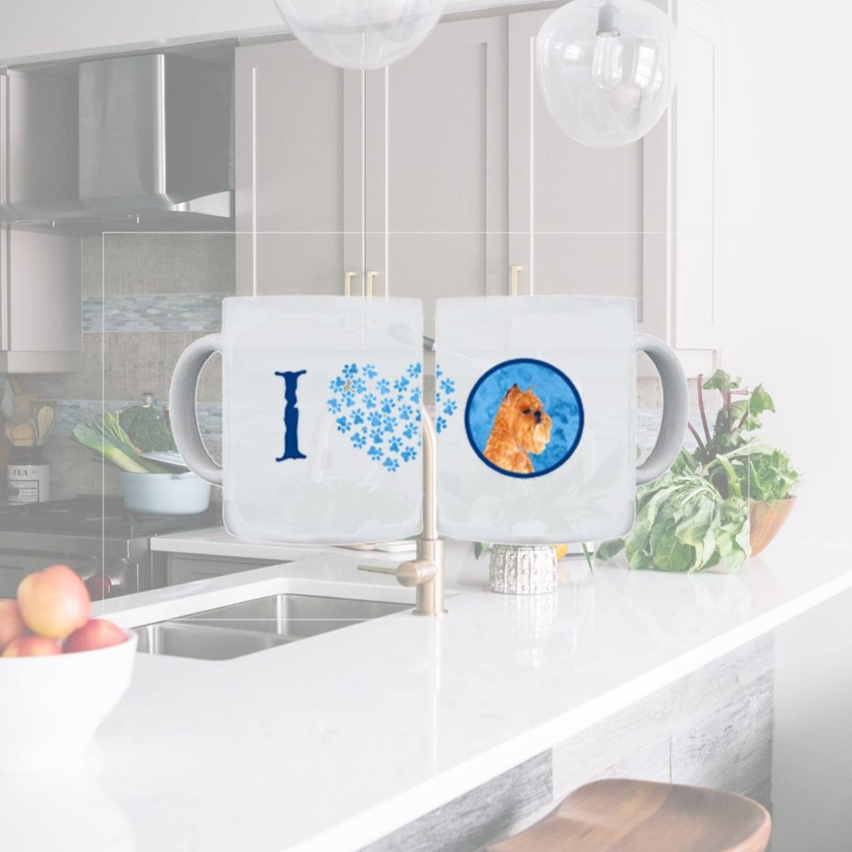 Picture of Carolines Treasures SS4770-BU-CM15 15 oz. Brussels Griffon Dishwasher Safe Microwavable Ceramic Coffee Mug