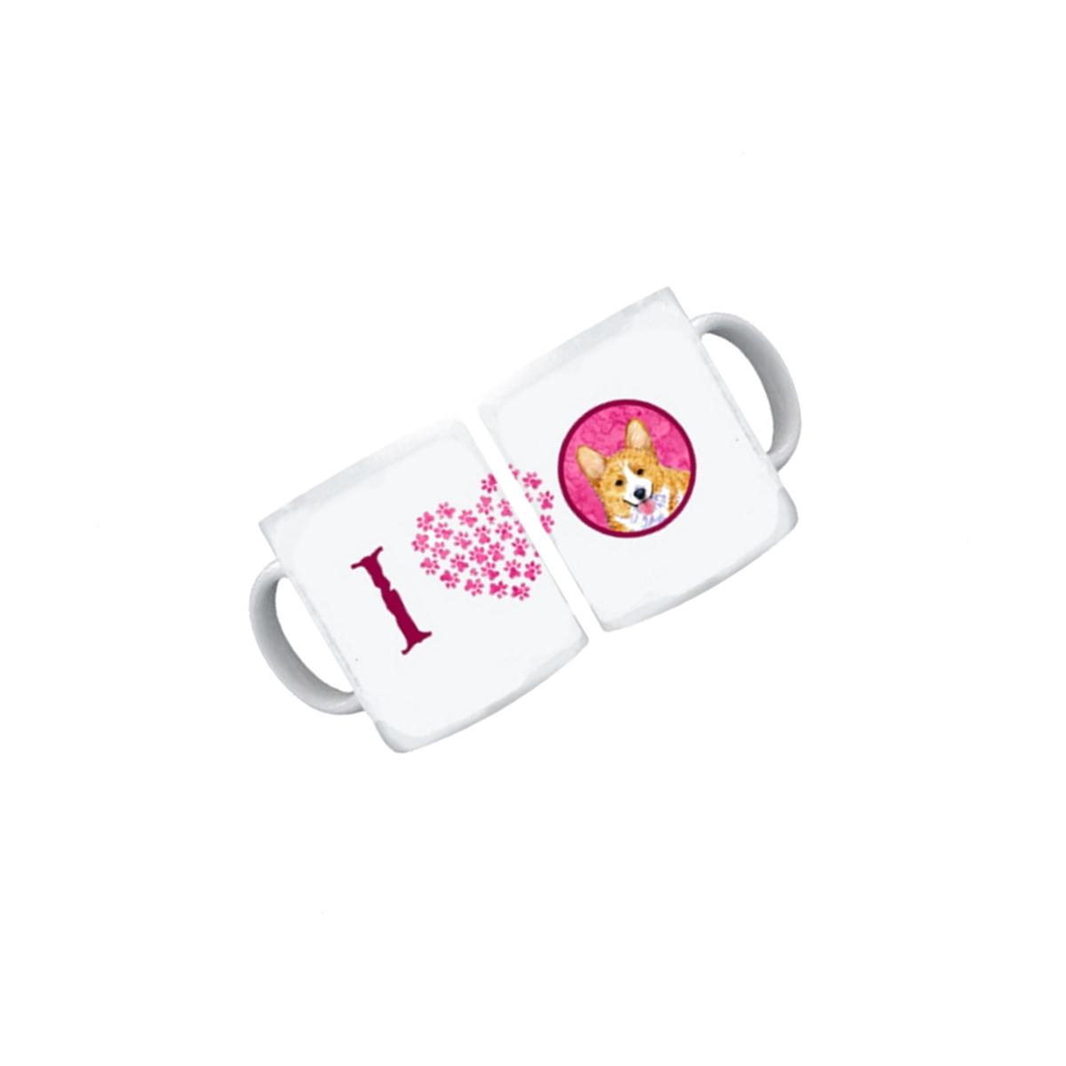 Picture of Carolines Treasures SS4762-PK-CM15 15 oz. Corgi Dishwasher Safe Microwavable Ceramic Coffee Mug
