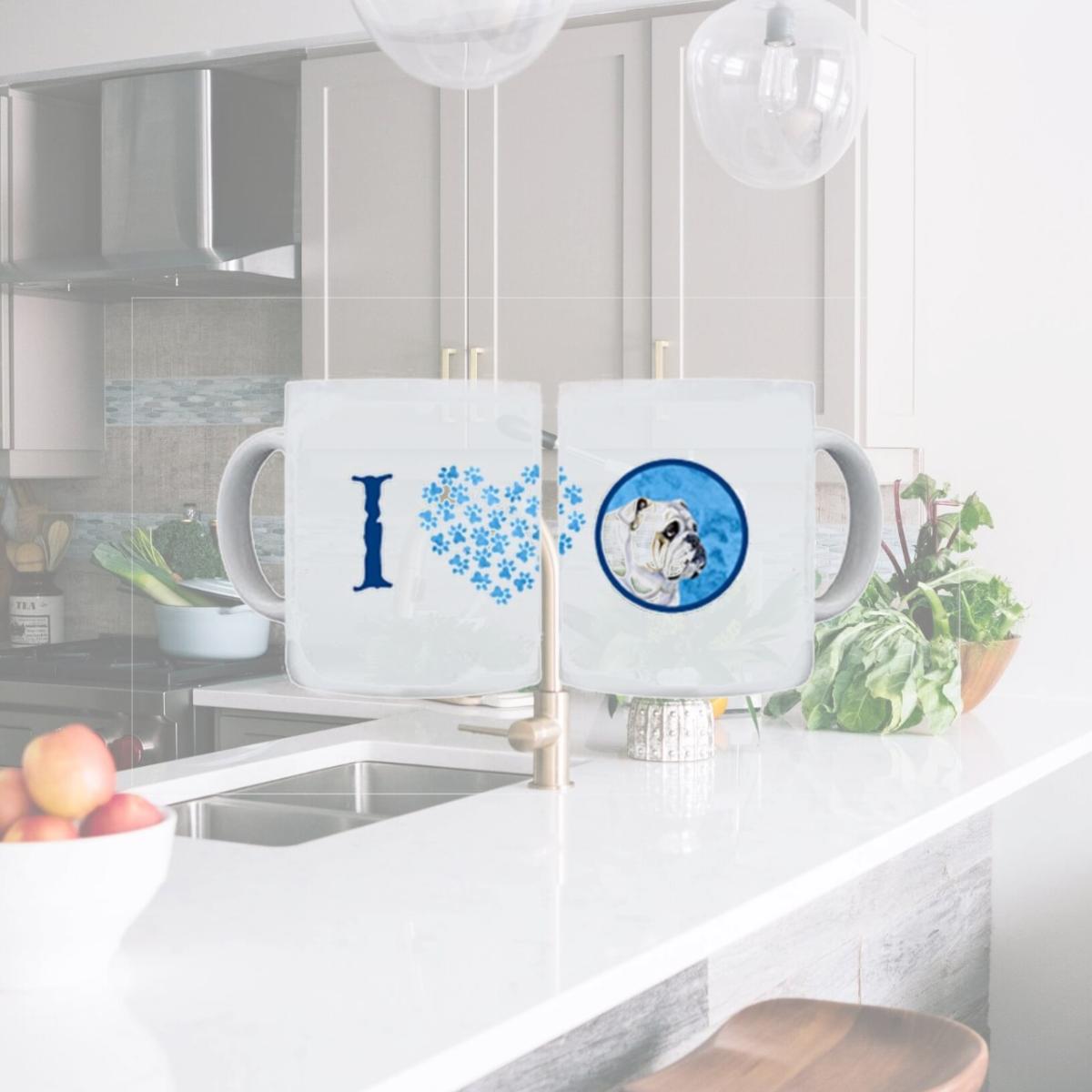 Picture of Carolines Treasures LH9364BU-CM15 15 oz. Bulldog English Dishwasher Safe Microwavable Ceramic Coffee Mug