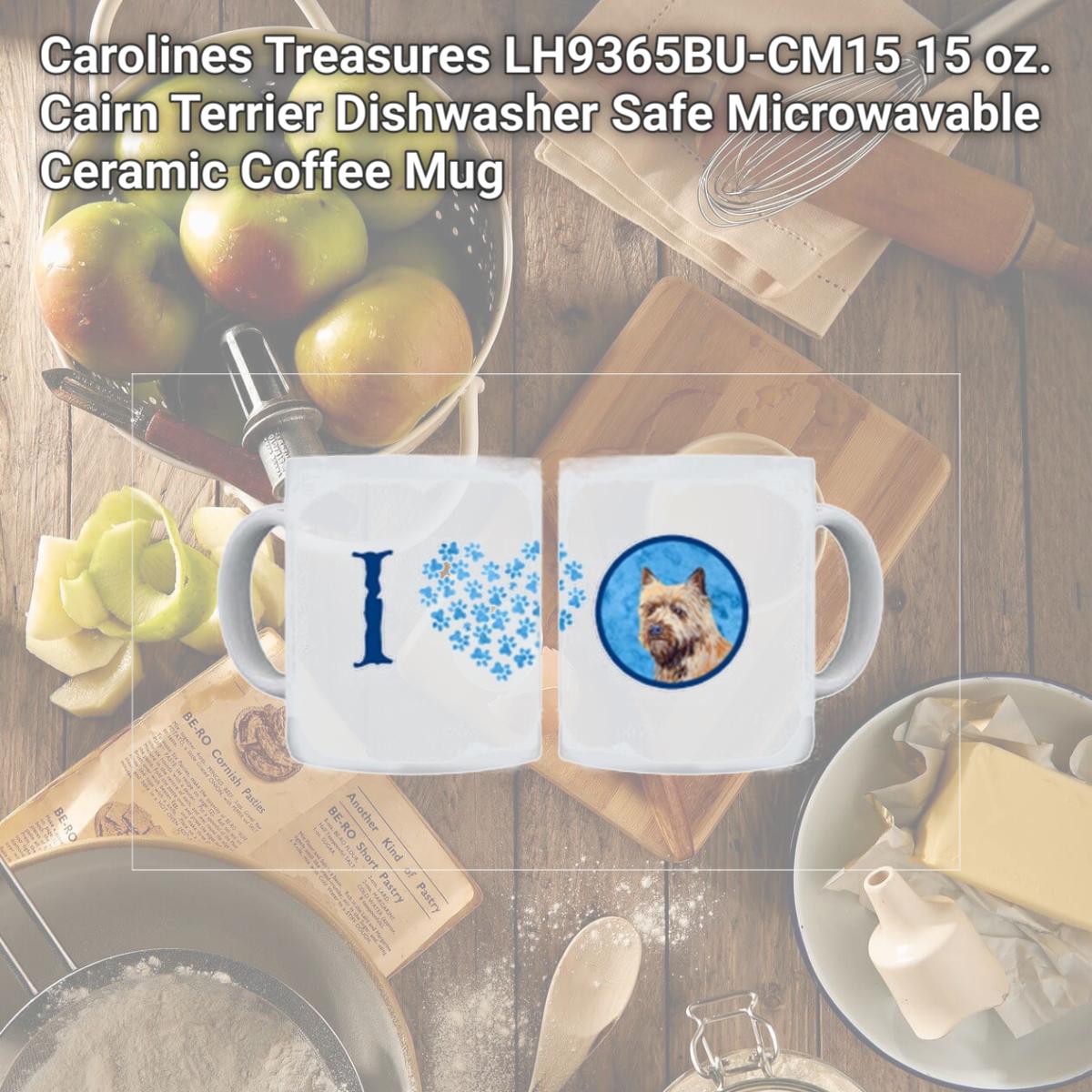 Picture of Carolines Treasures LH9365BU-CM15 15 oz. Cairn Terrier Dishwasher Safe Microwavable Ceramic Coffee Mug