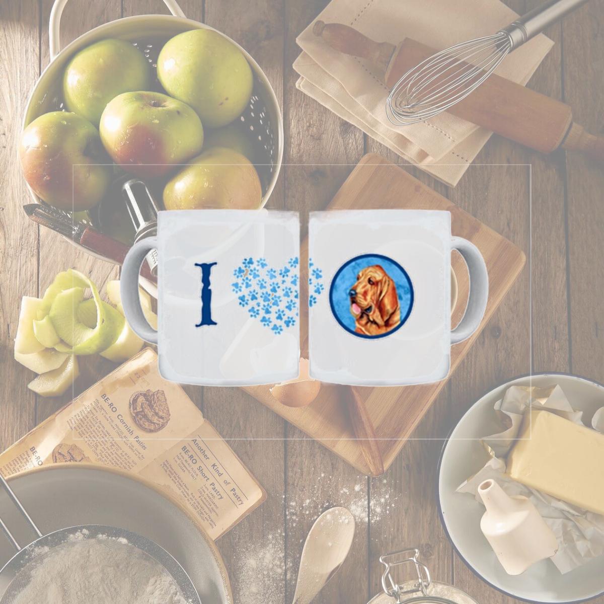 Picture of Carolines Treasures LH9376BU-CM15 15 oz. Bloodhound Dishwasher Safe Microwavable Ceramic Coffee Mug