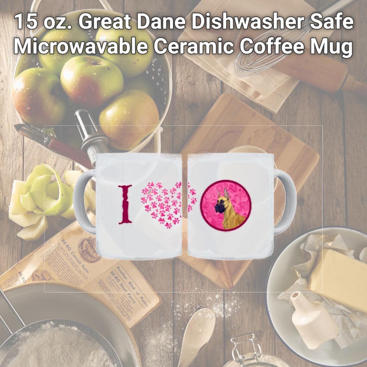 Picture of Carolines Treasures LH9355PK-CM15 15 oz. Great Dane Dishwasher Safe Microwavable Ceramic Coffee Mug