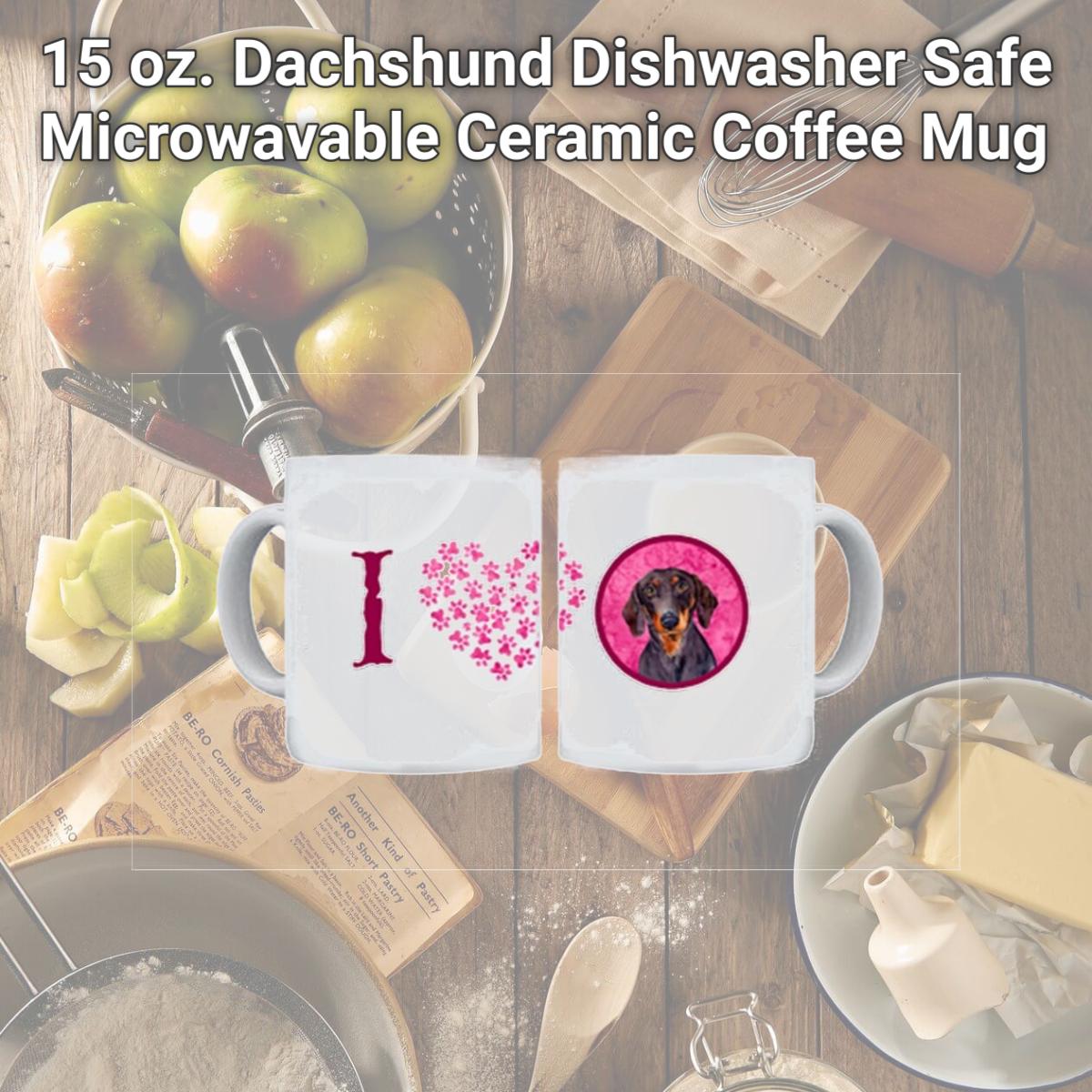 Picture of Carolines Treasures LH9358PK-CM15 15 oz. Dachshund Dishwasher Safe Microwavable Ceramic Coffee Mug