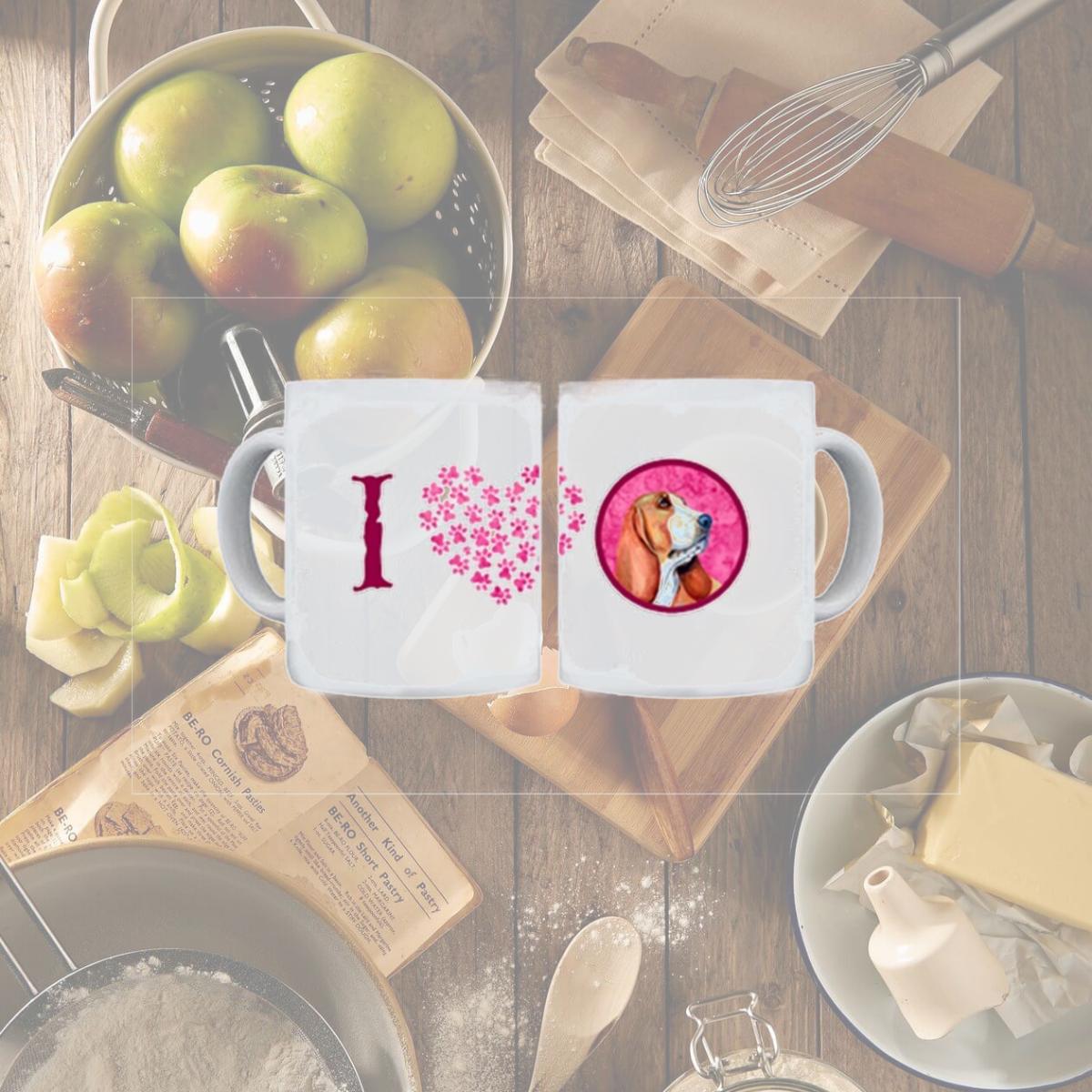 Picture of Carolines Treasures LH9377PK-CM15 15 oz. Basset Hound Dishwasher Safe Microwavable Ceramic Coffee Mug