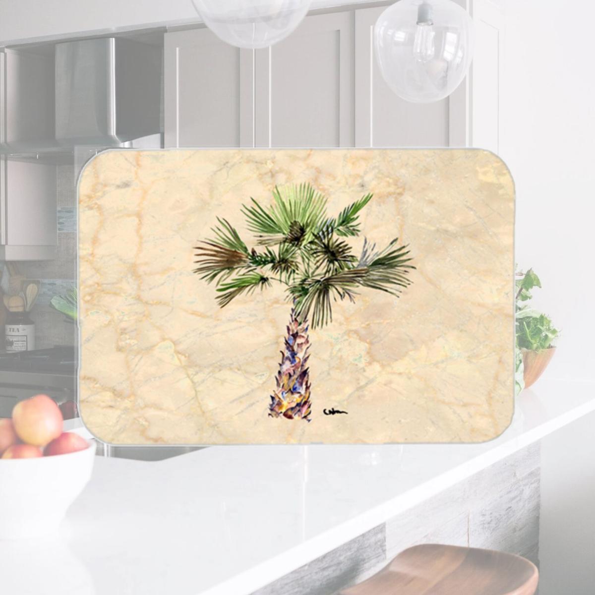 Picture of Carolines Treasures 8480LCB 15 X 12 In. Palm Tree Glass Cutting Board Large Size